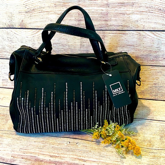 MKF Handbags - NWT MKF  Women’s Black Rhinestone Satchel